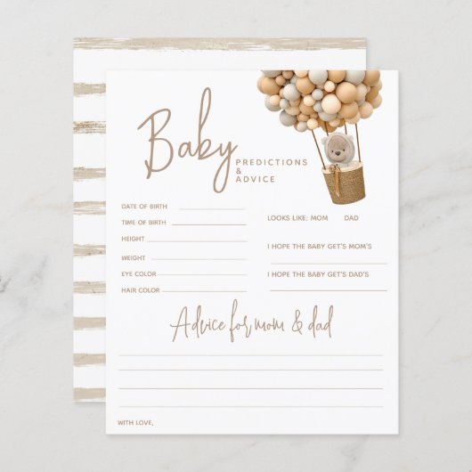 クマの風船モダン性別neutraシャワーゲーム (正面/裏面)