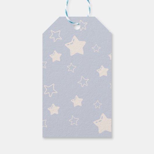 クマの風船 クマと一緒に待ち遠しい 男の子のシャワーにお礼 🎉 ギフトタグ (裏面)