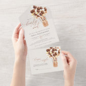 クマの風船 ベビーシャワー オールインワン ご招待状 オールインワン招待状 (貼ってはがせる)