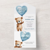 クマの風船 ベビーシャワー オールインワン インビテーション (内側)