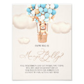 クマの風船 – ママの腹の大きさ – サイン (正面)