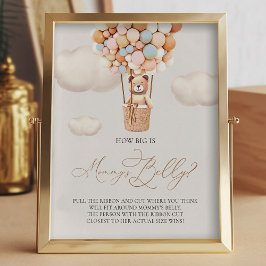 クマの風船 – ママの腹の大きさ – サイン