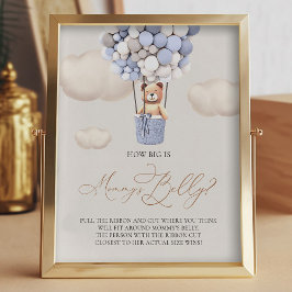 クマの風船 – ママの腹の大きさ – サイン