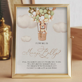 クマの風船 – ママの腹の大きさ – サイン