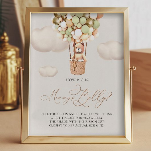 クマの風船 – ママの腹の大きさ – サイン