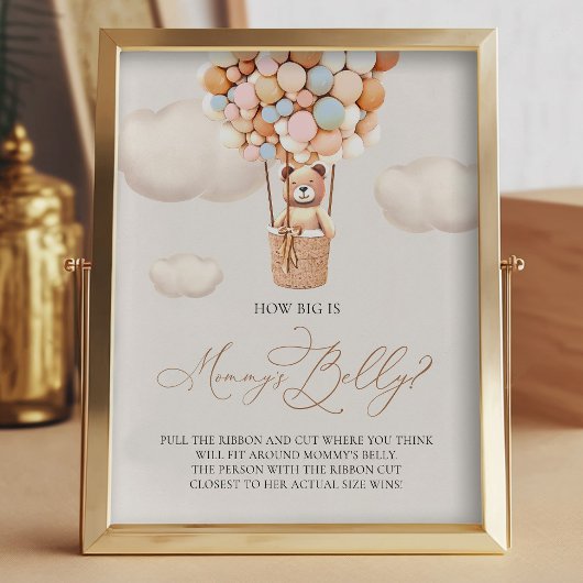 クマの風船 – ママの腹の大きさ – サイン