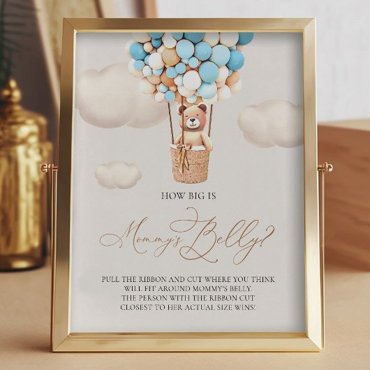 クマの風船 – ママの腹の大きさ – サイン
