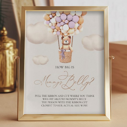 クマの風船 – ママの腹の大きさ – サイン