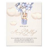 クマの風船 – ママの腹の大きさ – サイン (正面)