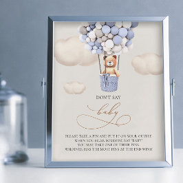 クマの風船 – 言わないベビー – サイン