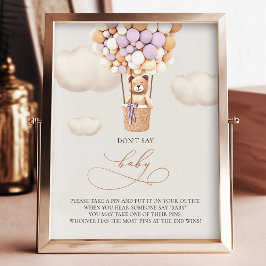 クマの風船 – 言わないベビー – サイン