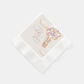 クマの風船 赤ちゃん歓迎パーティー 紙ナプキン 縁ありカクテルナプキン (角)