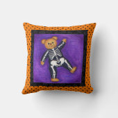 クマの骨ハロウィーン枕 クッション (裏面)