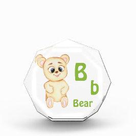 クマのABCパーソナライズ:文字B - 名前を追加 フォトブロック