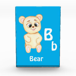 クマのABCパーソナライズ:文字B - 名前を追加 フォトブロック