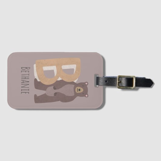 クマのB ラゲッジタグ (正面横)