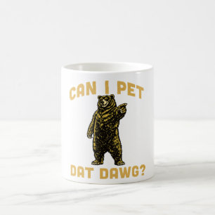 クマのCan I Pet Dat Dawg ハイカー 動物好き 楽しいクマ コーヒーマグカップ
