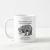 クマはあなたを殺すでしょう 面白い コーヒーマグカップ (左)