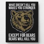 クマはあなたを殺す – おもしろいノベルティ フォトプラーク (正面)