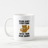 クマはクマの手ですべてを築く コーヒーマグカップ (左)