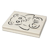 クマはゴム印を抱く ラバースタンプ (スタンプ)