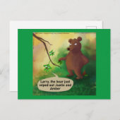クマはリック・ロンドおもしろいンの森に行く ポストカード (正面/裏面)