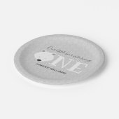 クマはワンパインアニマルファースト誕生日 ペーパープレート (アングル)