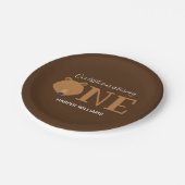 クマは一つの動物の最初の誕生日 ペーパープレート (アングル)