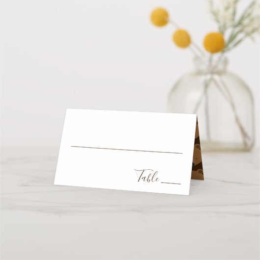 クマは一茶色の動物第一誕生日 プレイスカード (正面)