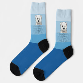 クマは壁を見下ろす、ブルーエンジェル ソックス