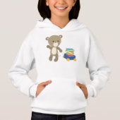 クマは学校に行く，ブラウンベア，かわいいクマ，本 (正面)