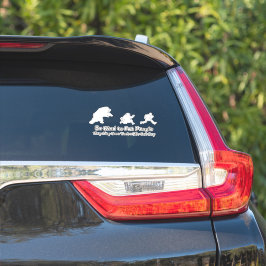 クマは引用文車のトラックおもしろいで人を追いかける シール