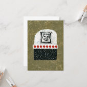 クマは疲れたグリーティングカード カード (正面/裏面インサイチュ)