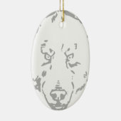 クマは茶色の動物の森の木の葉 セラミックオーナメント (右)