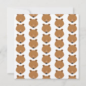 クマは銀の動物最初の誕生日 招待状 (裏面)