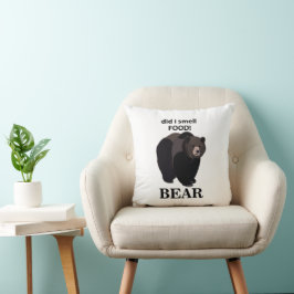 クマは食べ物のクマの匂いをおもしろい嗅いだ クッション