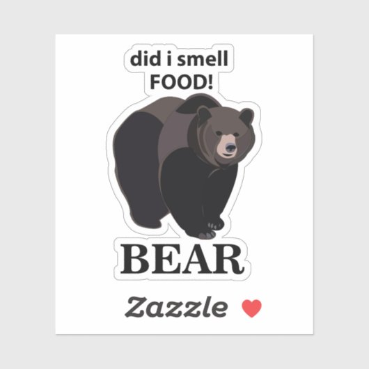 クマは食べ物のクマの匂いをおもしろい嗅いだ シール (シート)