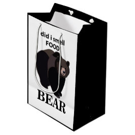 クマは食べ物のクマの匂いをおもしろい嗅いだ ミディアムペーパーバッグ
