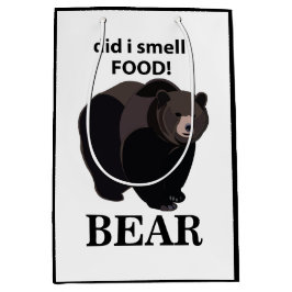 クマは食べ物のクマの匂いをおもしろい嗅いだ ミディアムペーパーバッグ