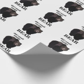 クマは食べ物のクマの匂いをおもしろい嗅いだ ラッピングペーパー (角)