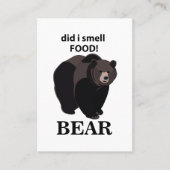 クマは食べ物のクマの匂いをおもしろい嗅いだ 名刺 (正面)