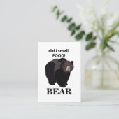 クマは食べ物のクマの匂いをおもしろい嗅いだ 名刺 (スタンド正面)