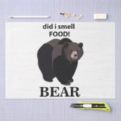 クマは食べ物のクマの匂いをおもしろい嗅いだ 薄葉紙 (クラフト)