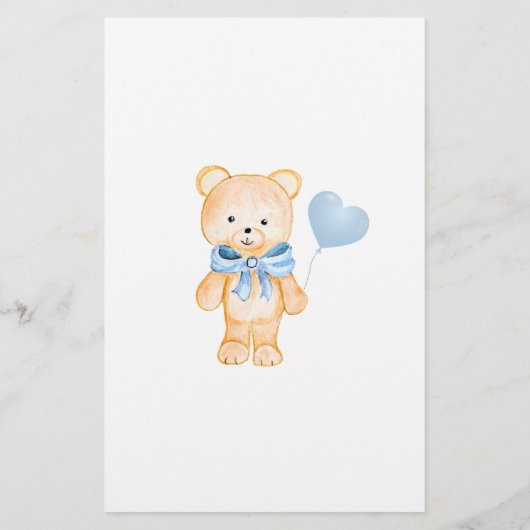 クマは、ベビーの特徴ベビーシャワーゲーム (裏面)