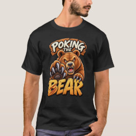 クマをいじめる面白い怒ったクマTシャツ Tシャツ