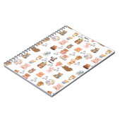 クマをテーマにしたシームレスなデザインフォトノートブック ノートブック (左側)