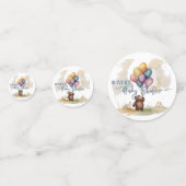 クマをテーマにした赤男女兼用ちゃんシャワー コンフェッティ (正面)