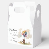 クマをテーマにした赤男女兼用ちゃんシャワー フェイバーボックス (オープン)