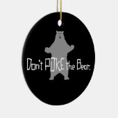 クマを突っ込むな セラミックオーナメント (右)