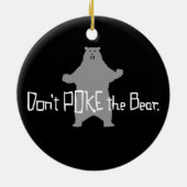 クマを突っ込むな セラミックオーナメント (裏面)